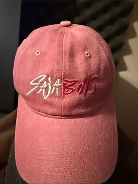 Saja Boys Pink Embroidered Baseball Cap